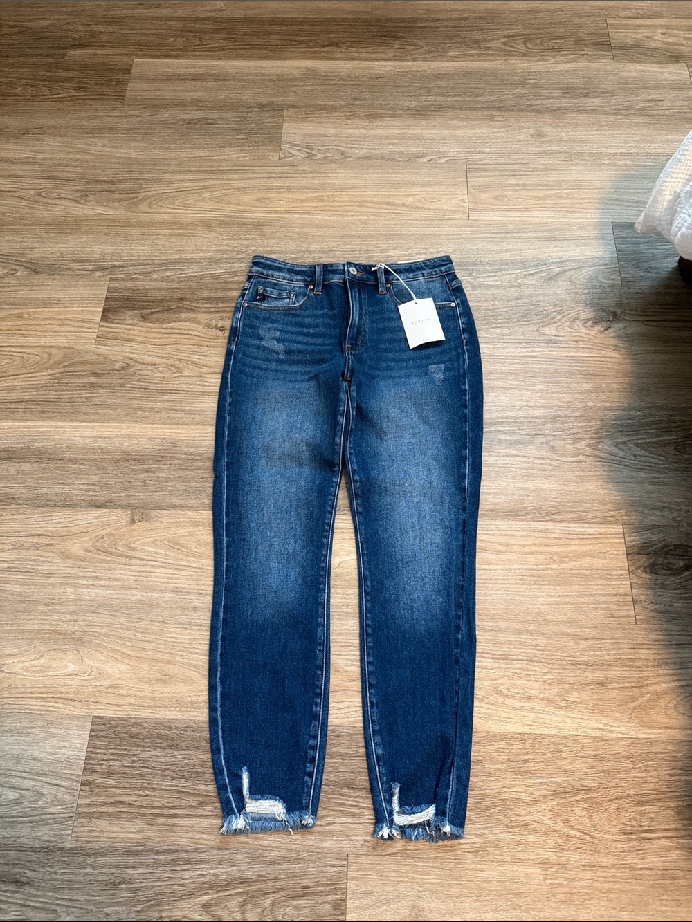 KanCan Dark Blue Ankle Crop Slim Jeans